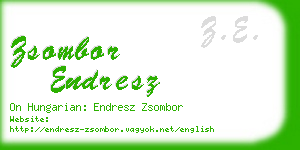 zsombor endresz business card